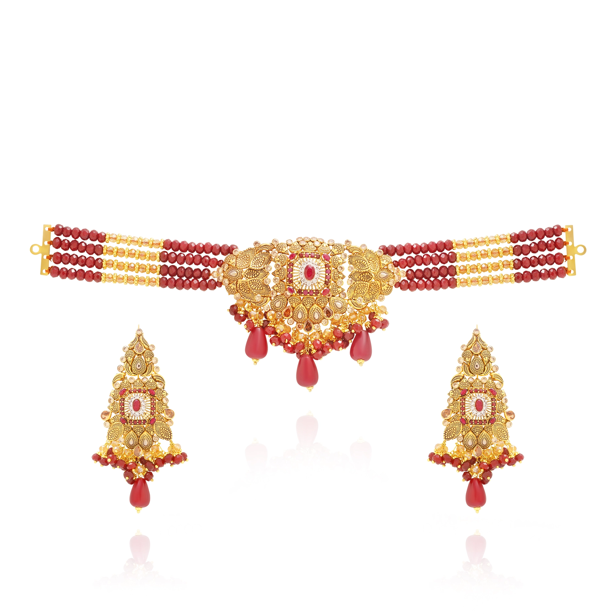 NS00906%201 Choker Necklace in 21K Gold