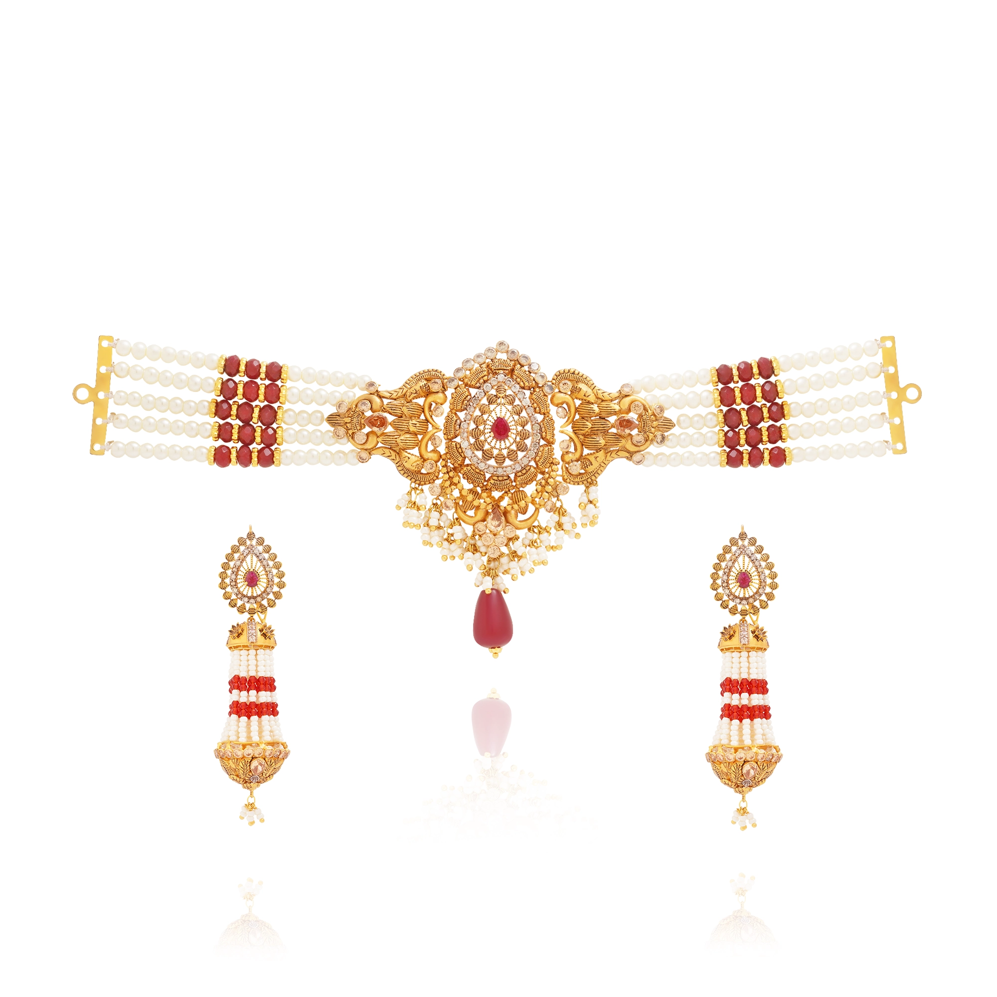 NS00911%201 Choker Necklace in 21K Gold