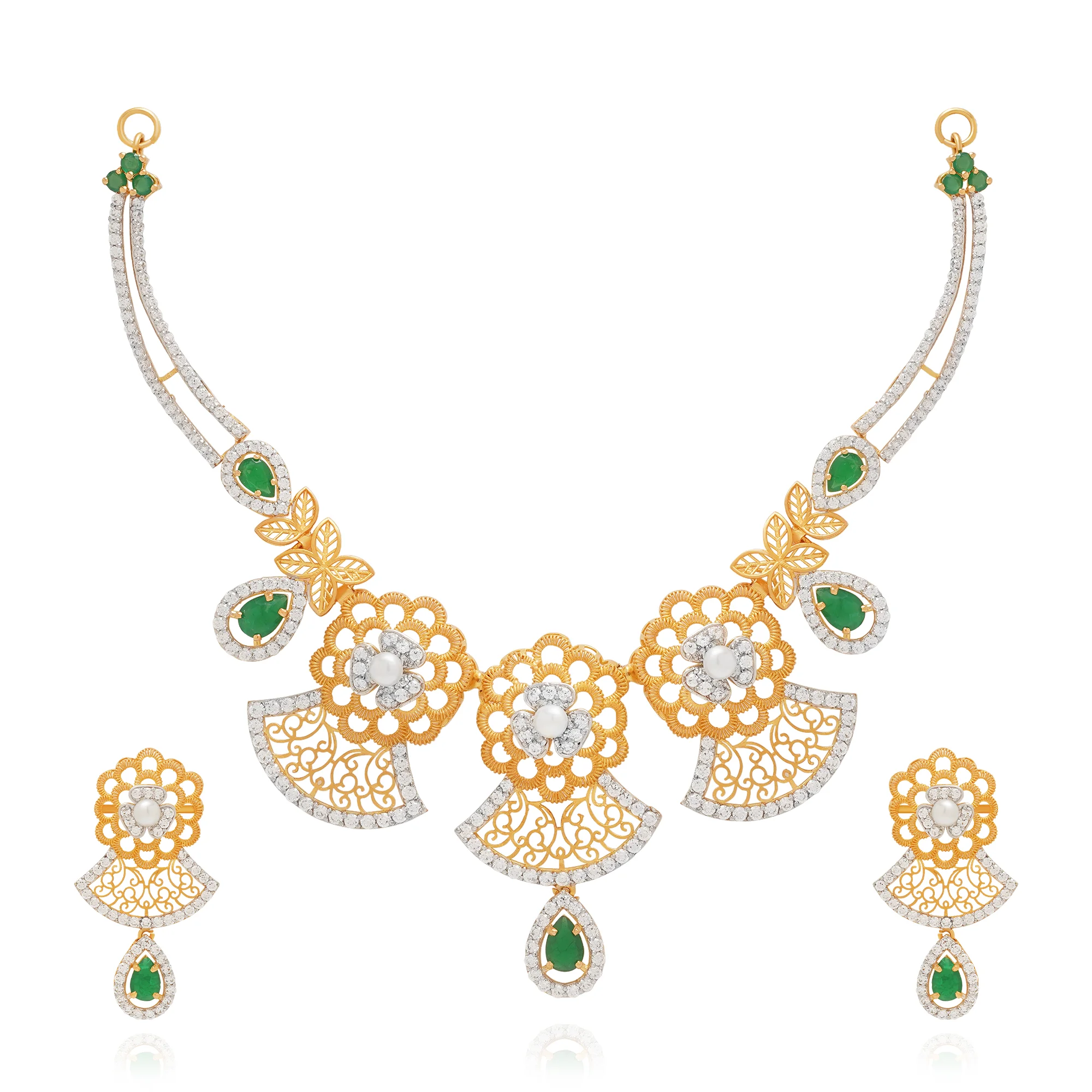 NS00936%201 Collar Necklace in 21K Gold