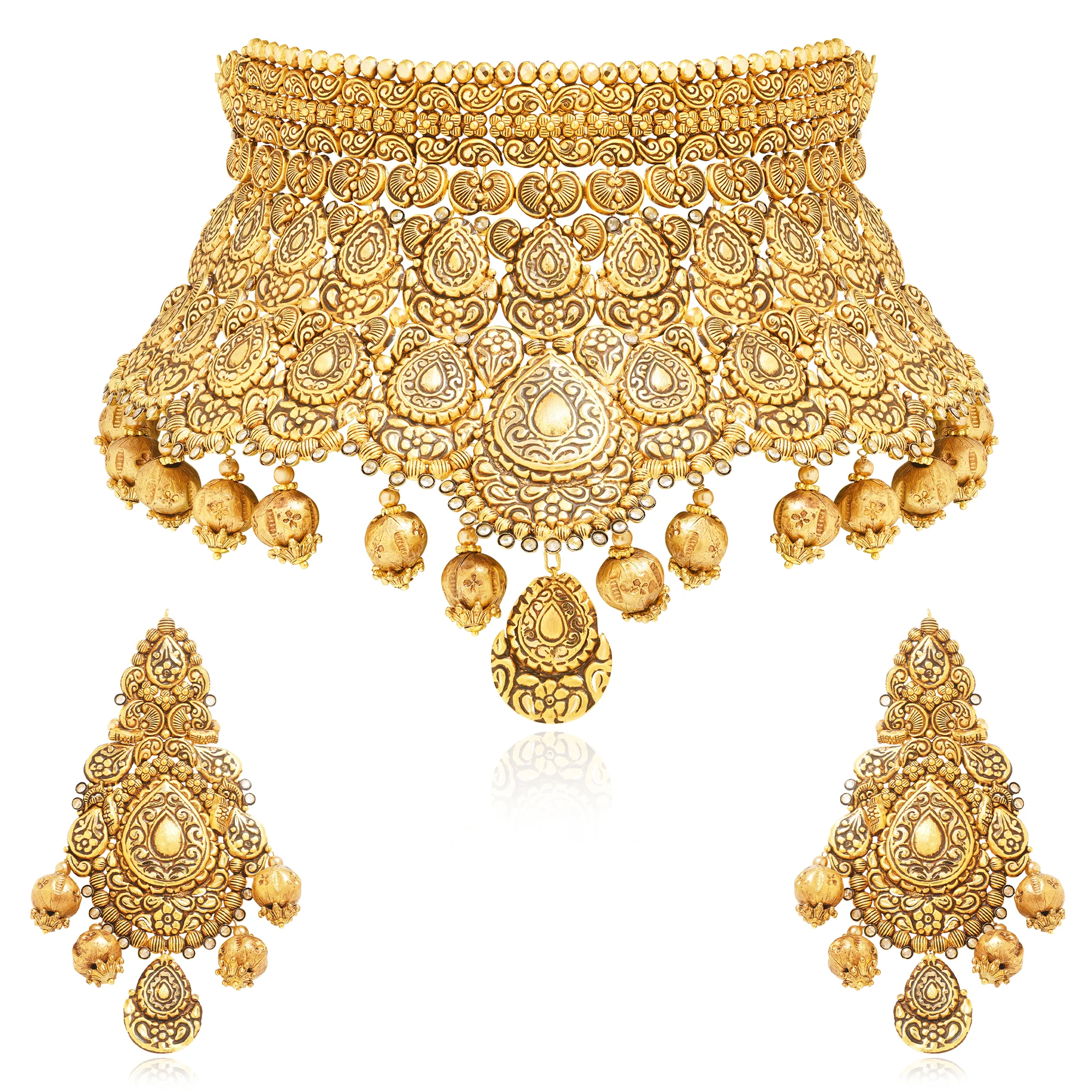 NS01020%201 Choker Necklace in 21K Gold