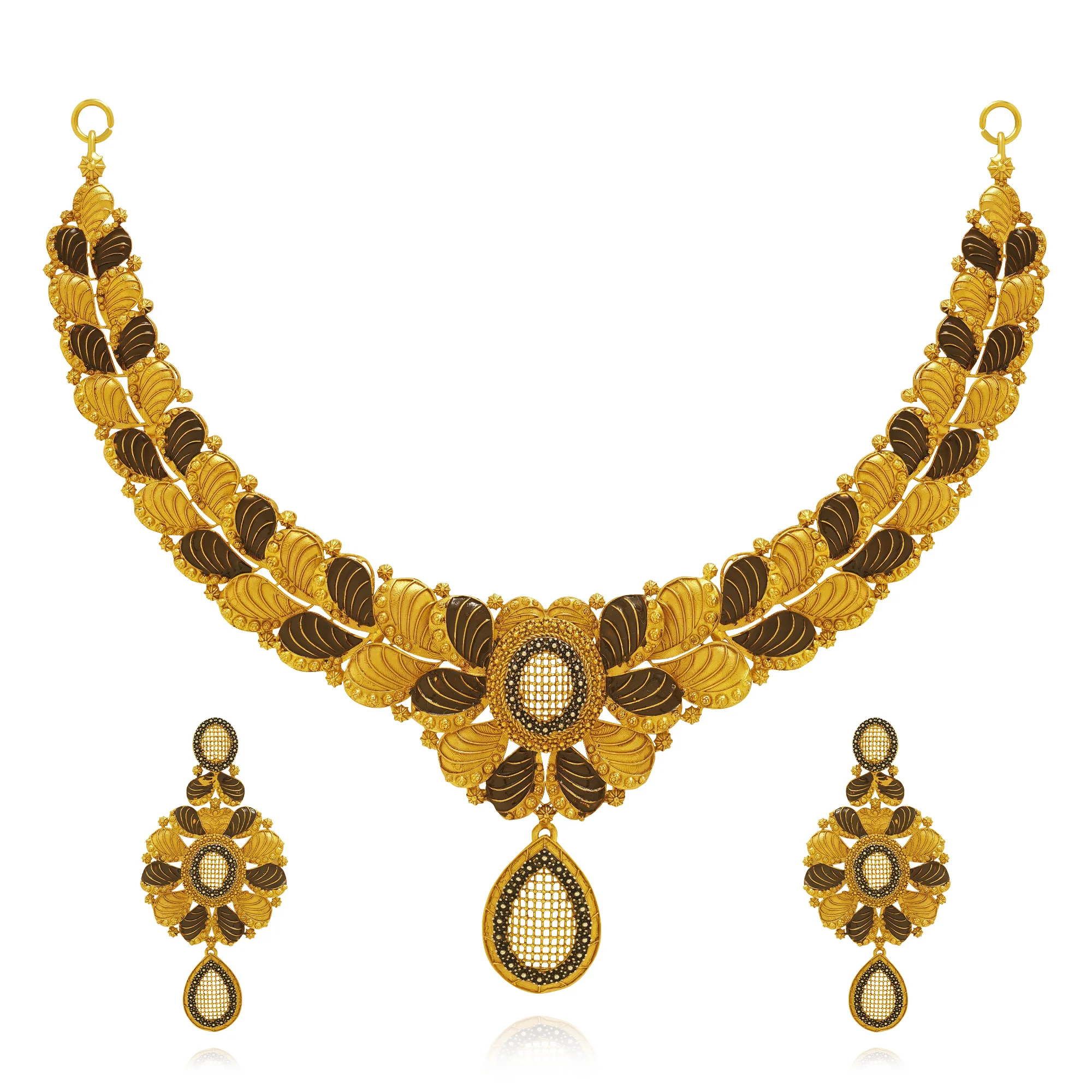 NS01029%201 Collar Necklace in 21K Gold