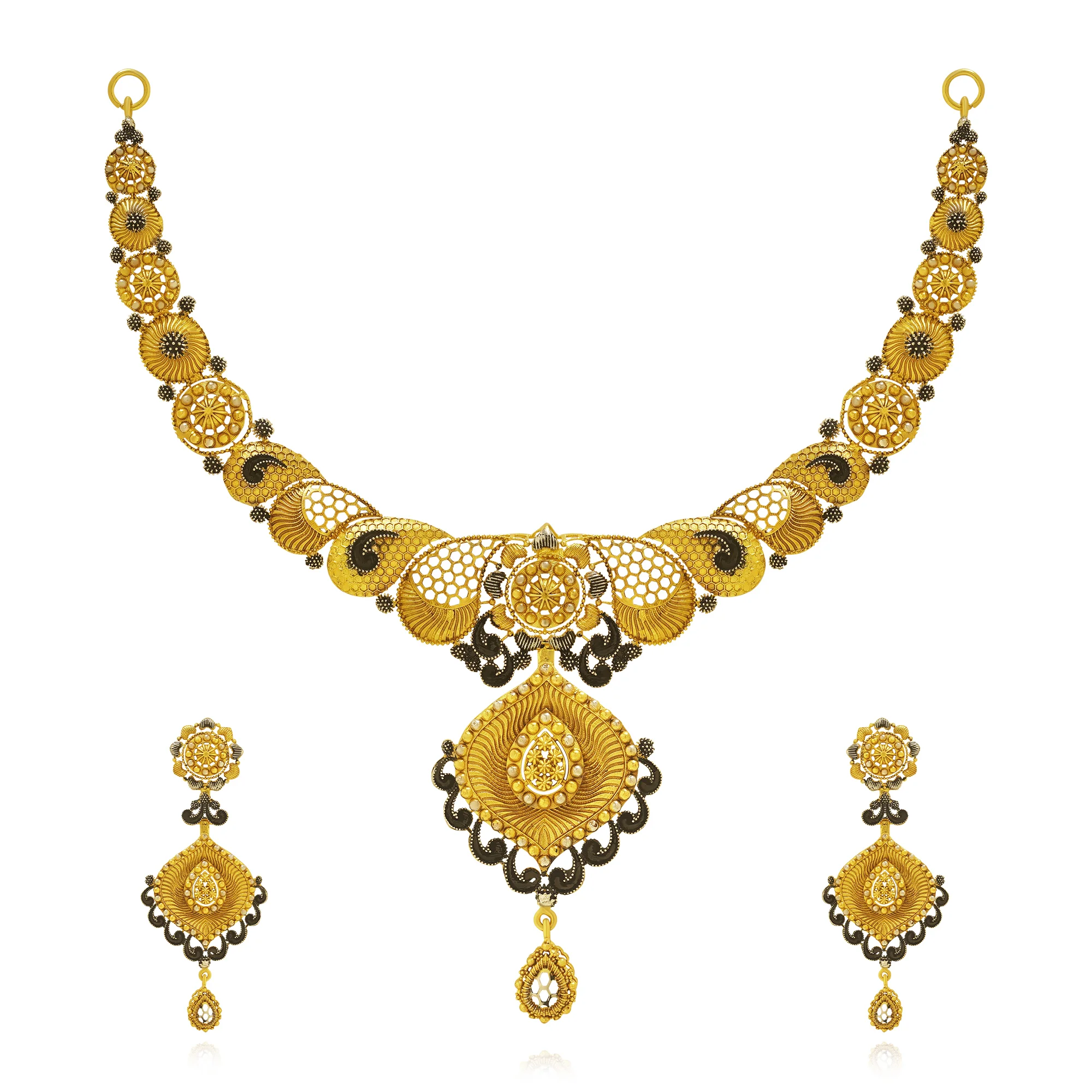 NS01031%201 Collar Necklace in 21K Gold
