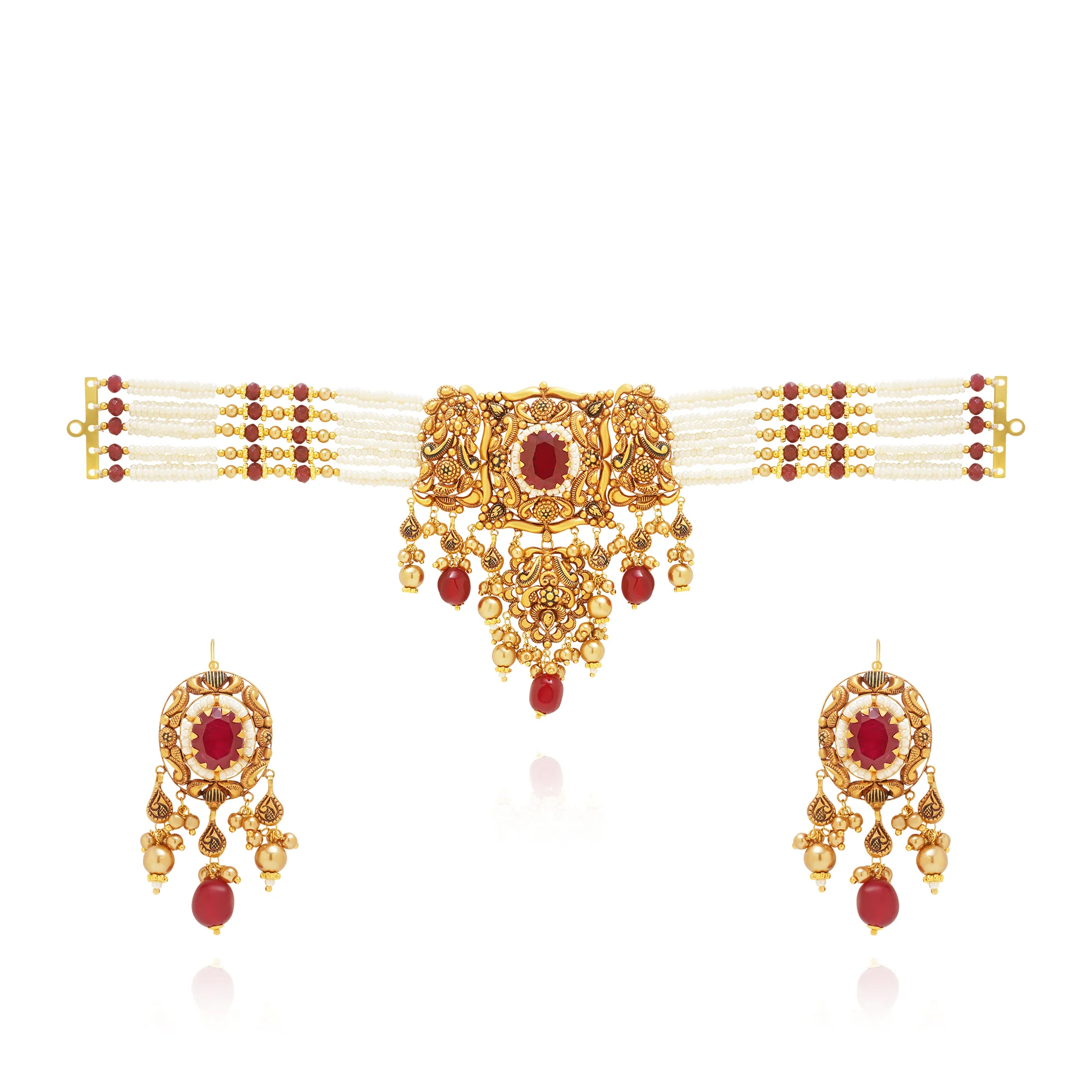 NS01047%201 Choker Necklace in 21K Gold