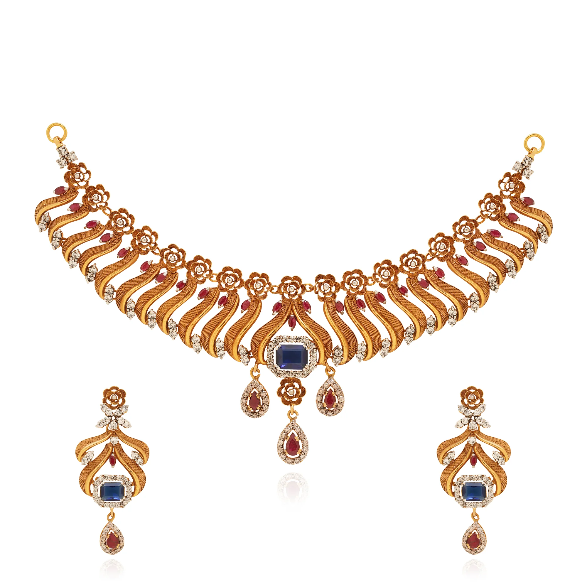 NS01069%201 Collar Necklace in 21K Gold