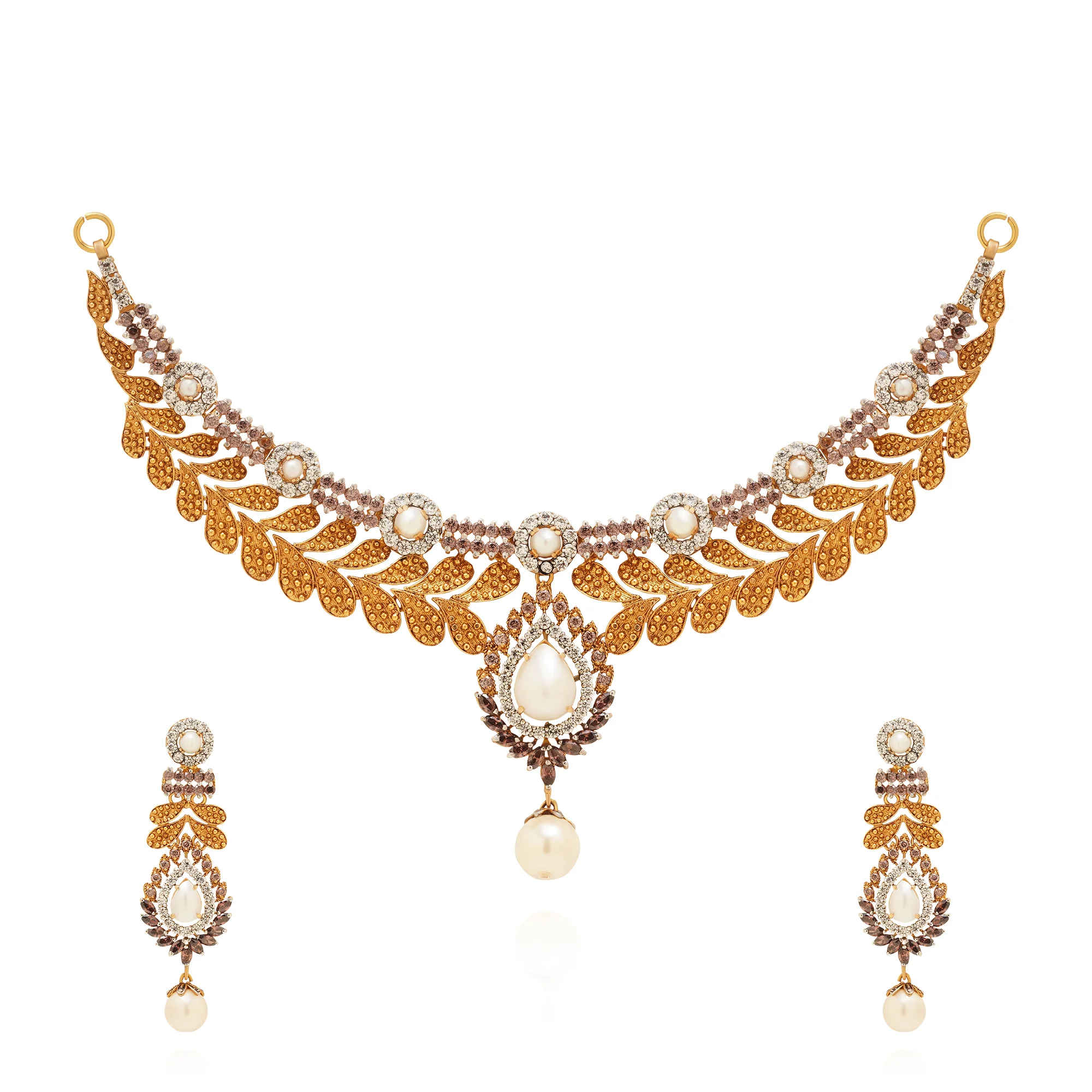 NS01078%201 Collar Necklace in 21K Gold