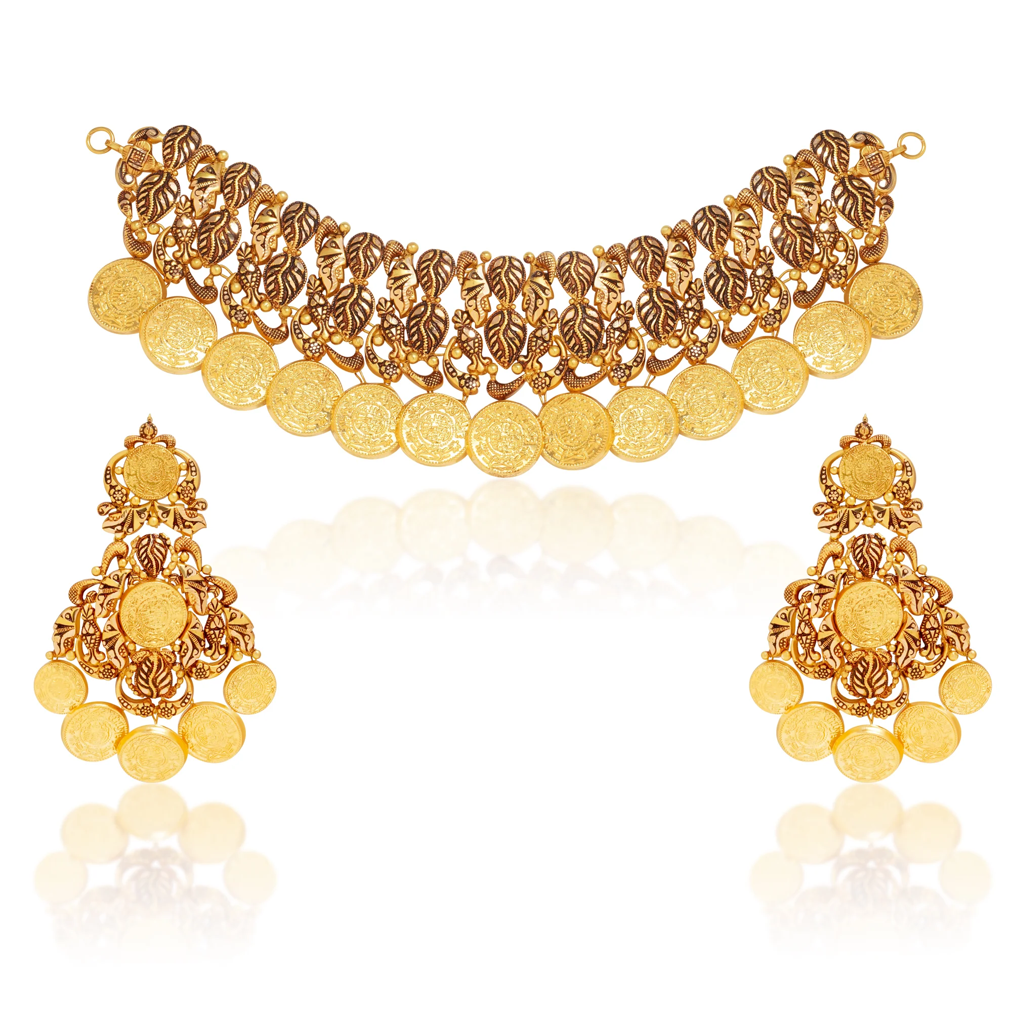 NS01094%201 Collar Necklace in 21K Gold
