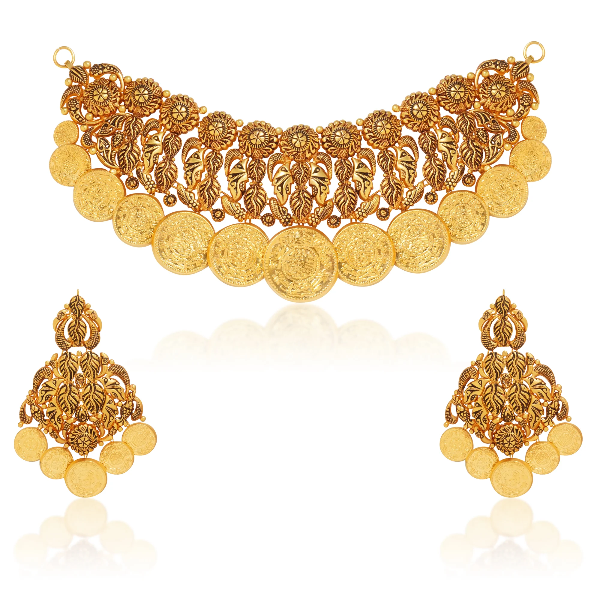 NS01095%201 Collar Necklace in 21K Gold