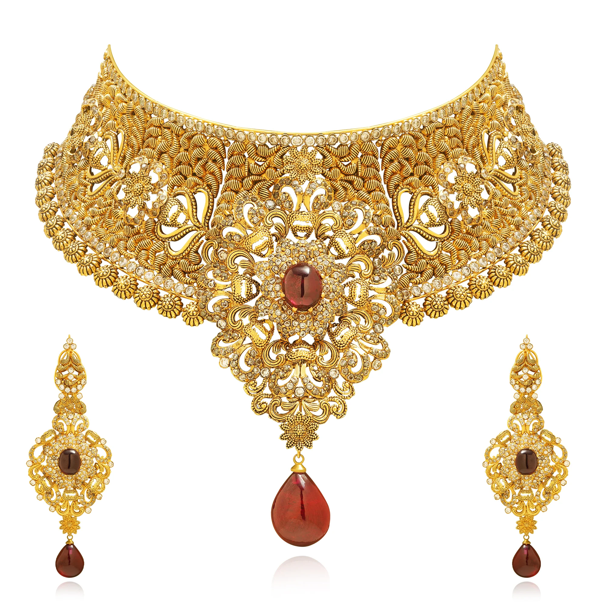 NS01142%201 Choker Necklace in 21K Gold