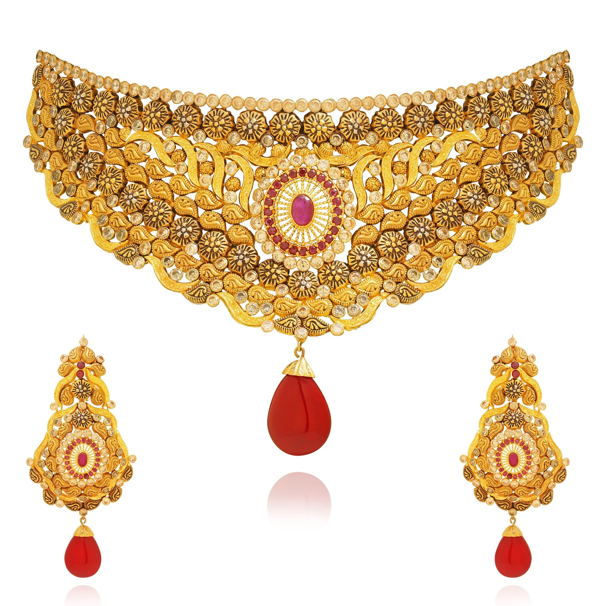 NS01143%201 Choker Necklace in 21K Gold