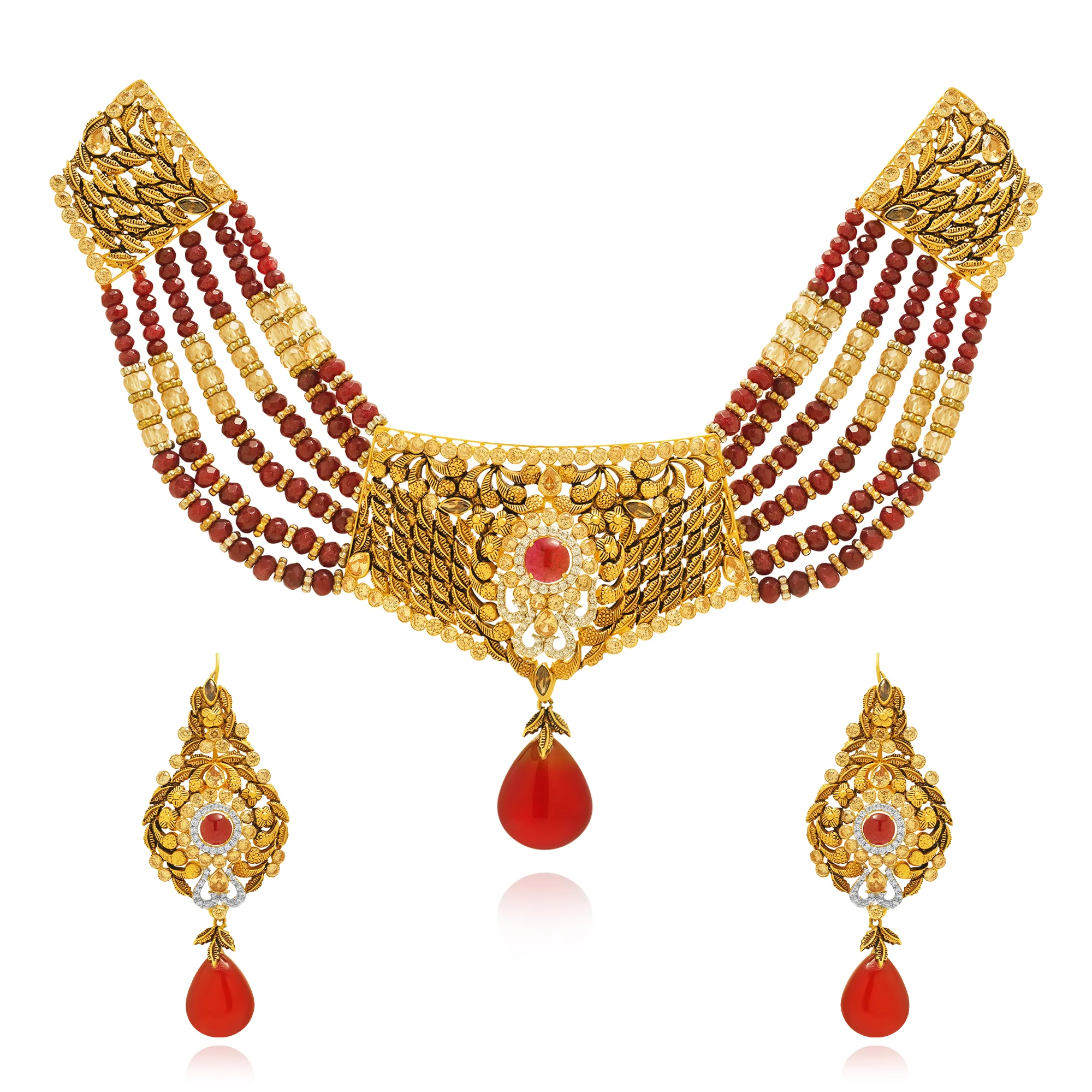 NS01145%201 Choker Necklace in 21K Gold