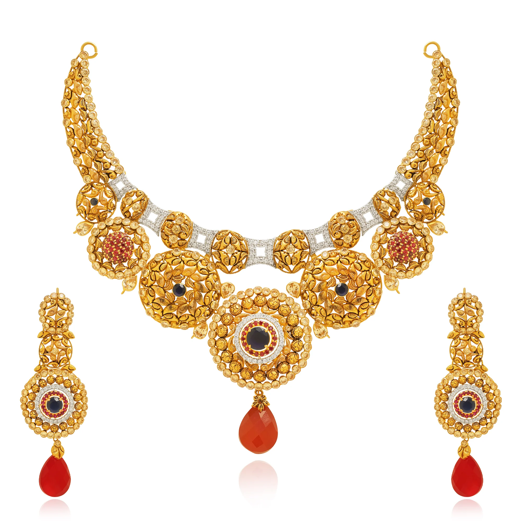 NS01172%201 Collar Necklace in 21K Gold