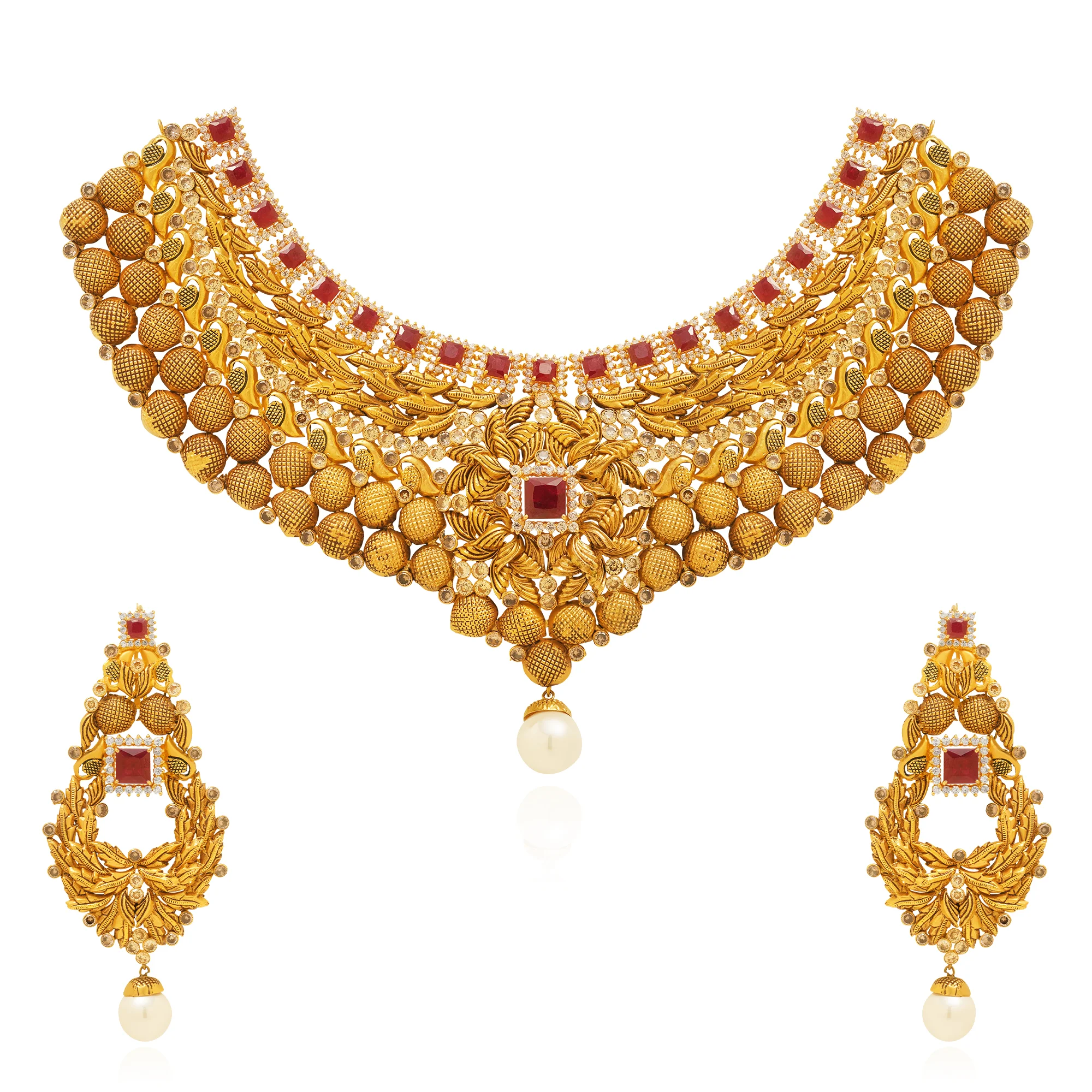NS01176%201 Collar Necklace in 21K Gold