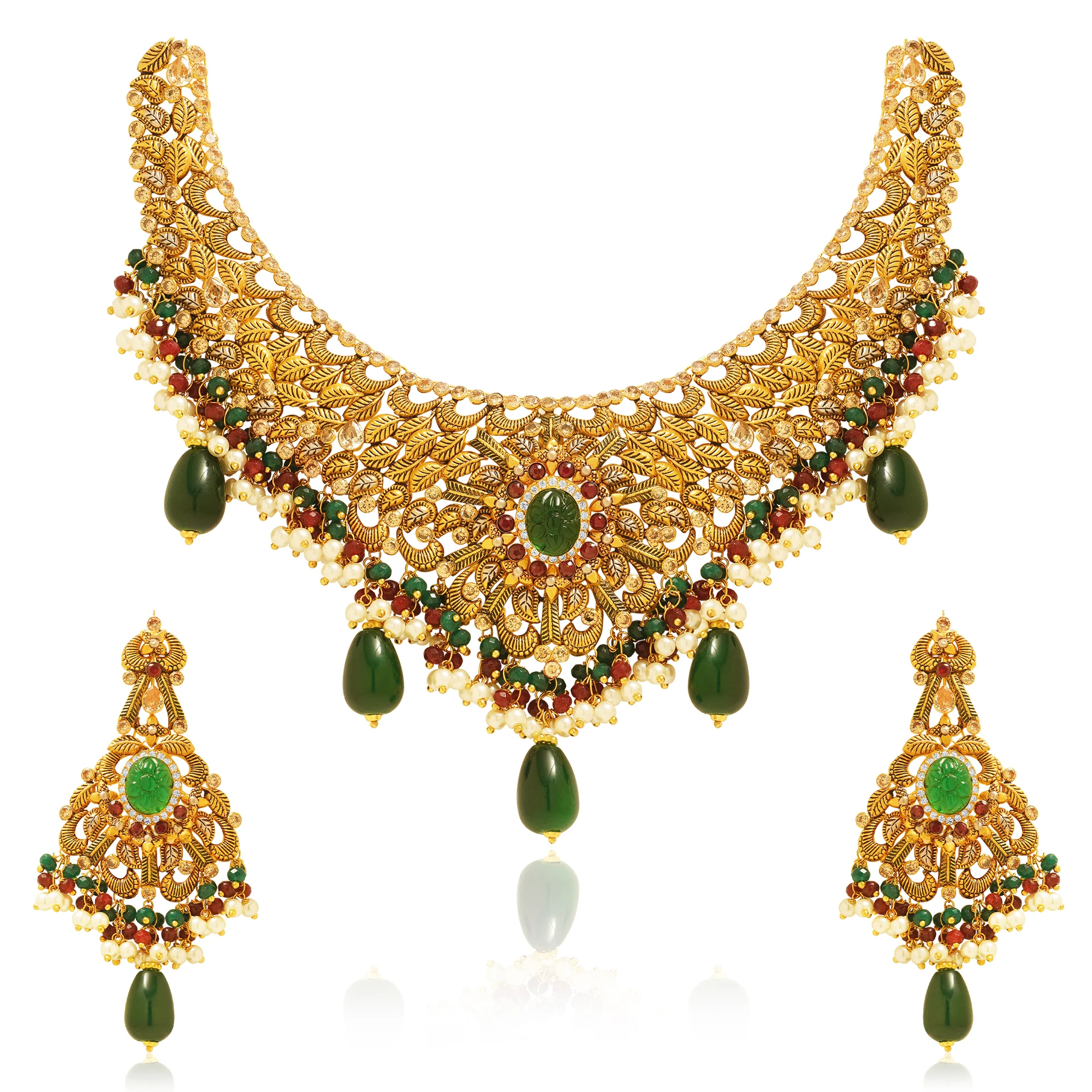 NS01197%201 Collar Necklace in 21K Gold