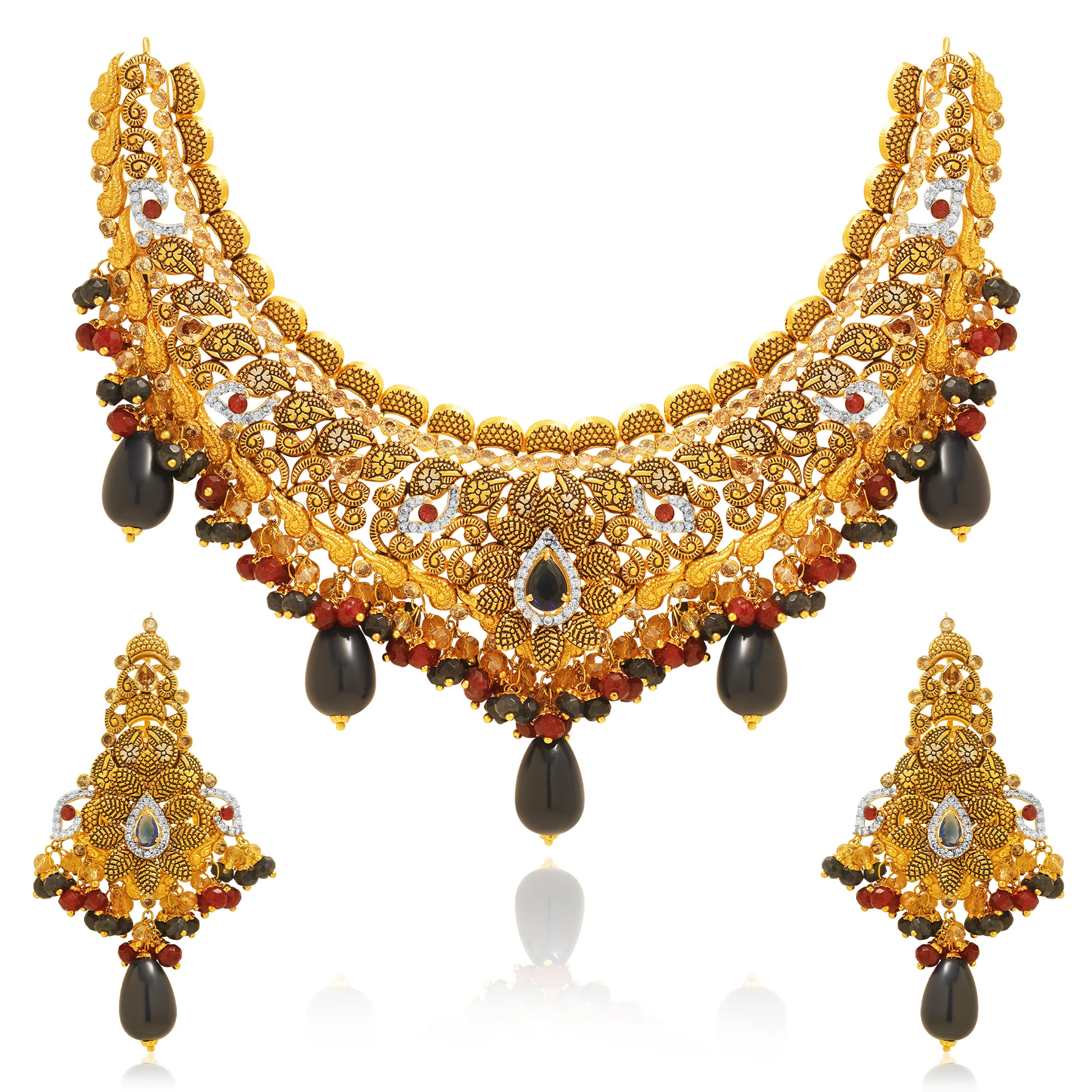 NS01200%201 Collar Necklace in 21K Gold