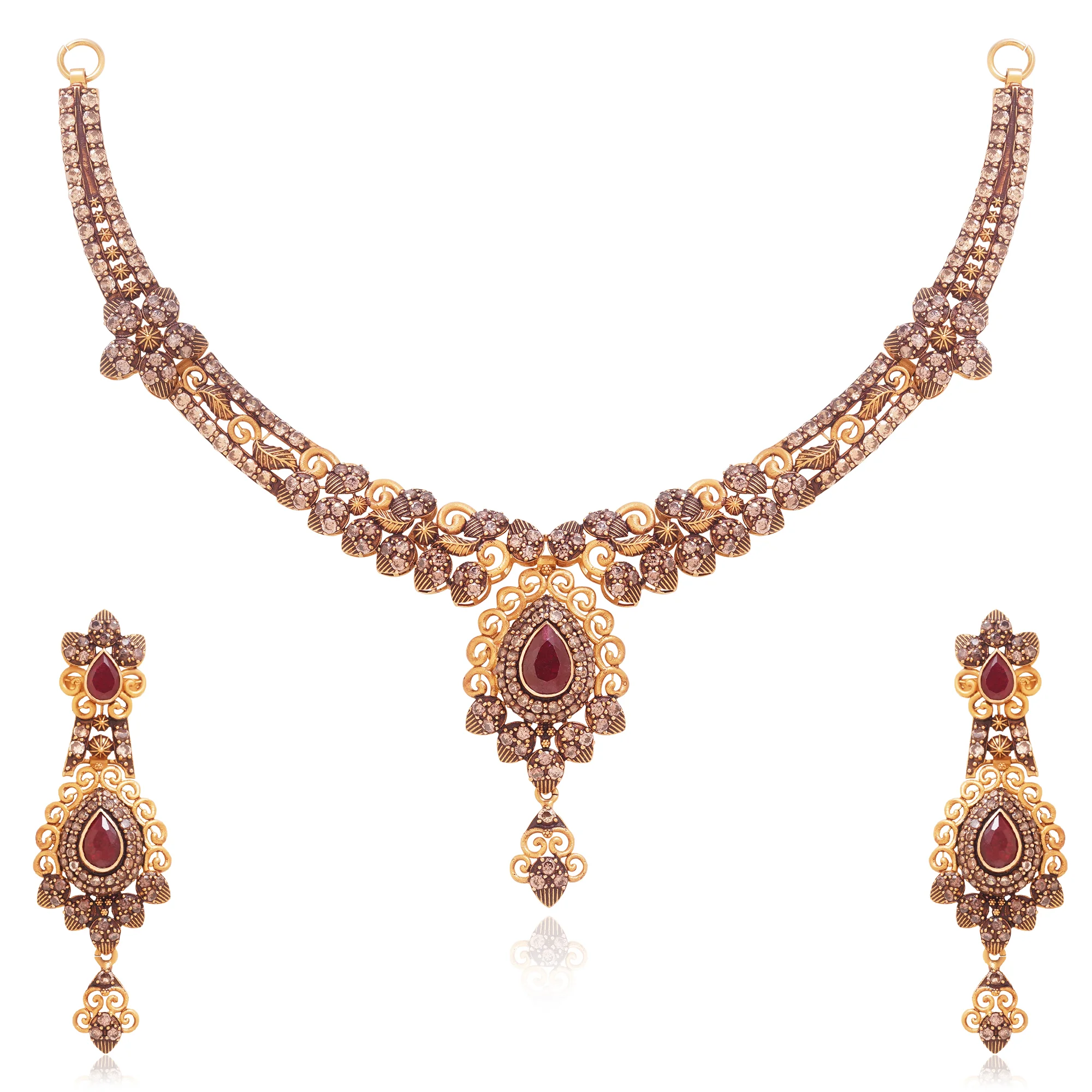 NS01220%201 Lariat Necklace in 21K Gold