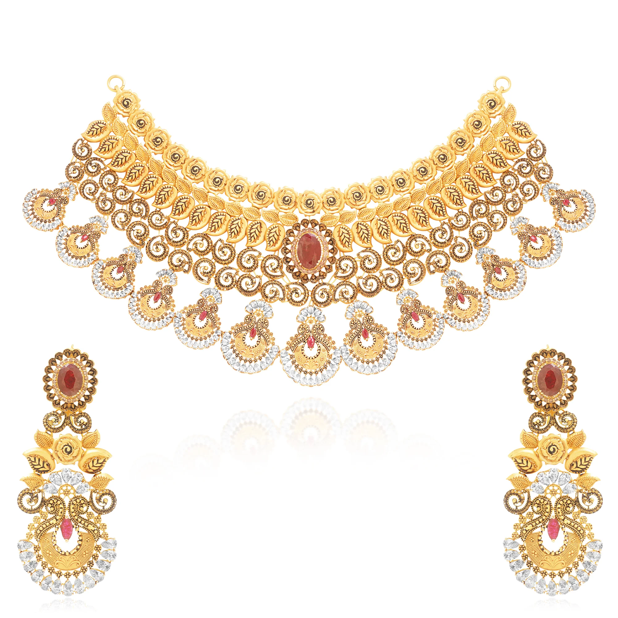 NS01247%201 Collar Necklace in 21K Gold