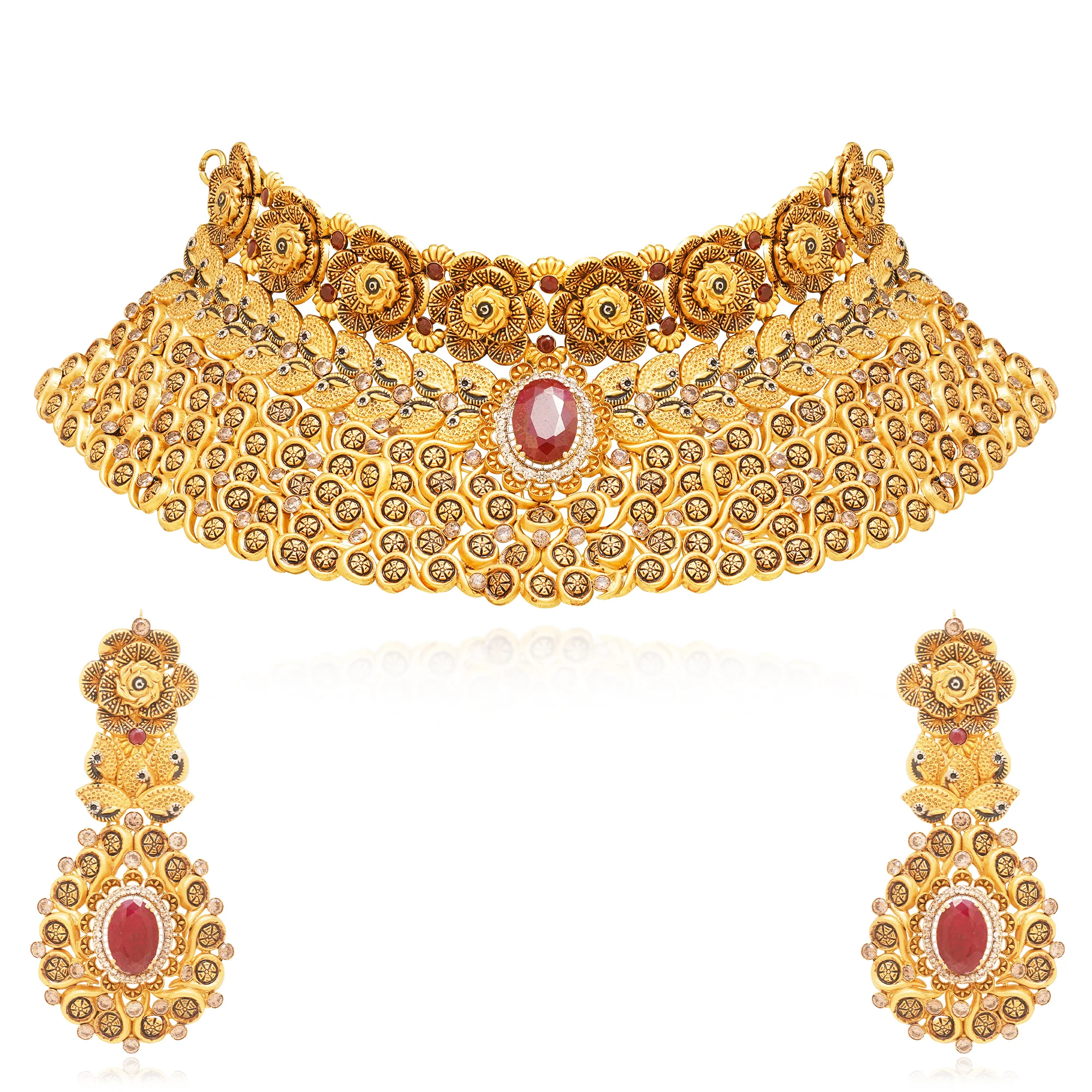 NS01256%201 Choker Necklace in 21K Gold