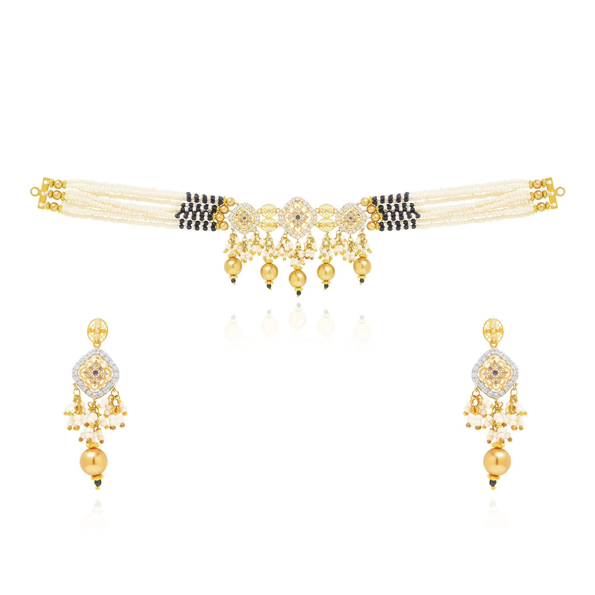 NS01265%201 Choker Necklace in 21K Gold