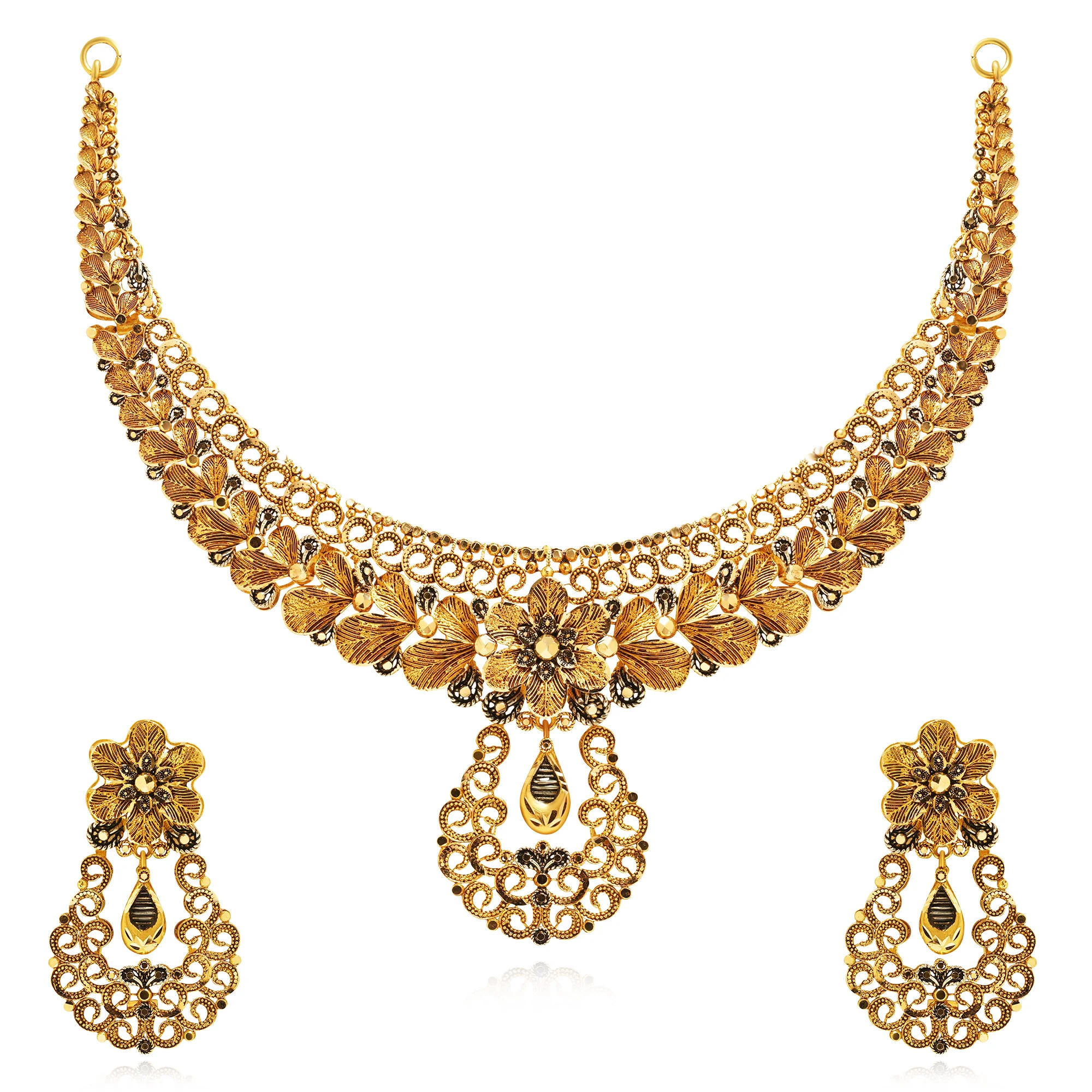 NS01309%201 Collar Necklace in 21K Gold