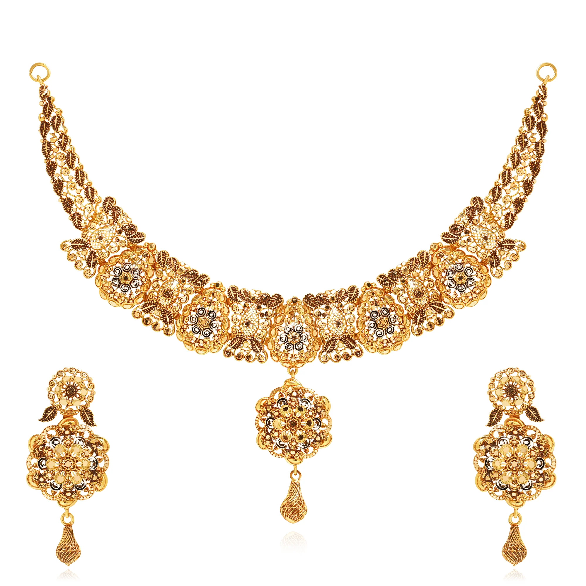 NS01310%201 Collar Necklace in 21K Gold