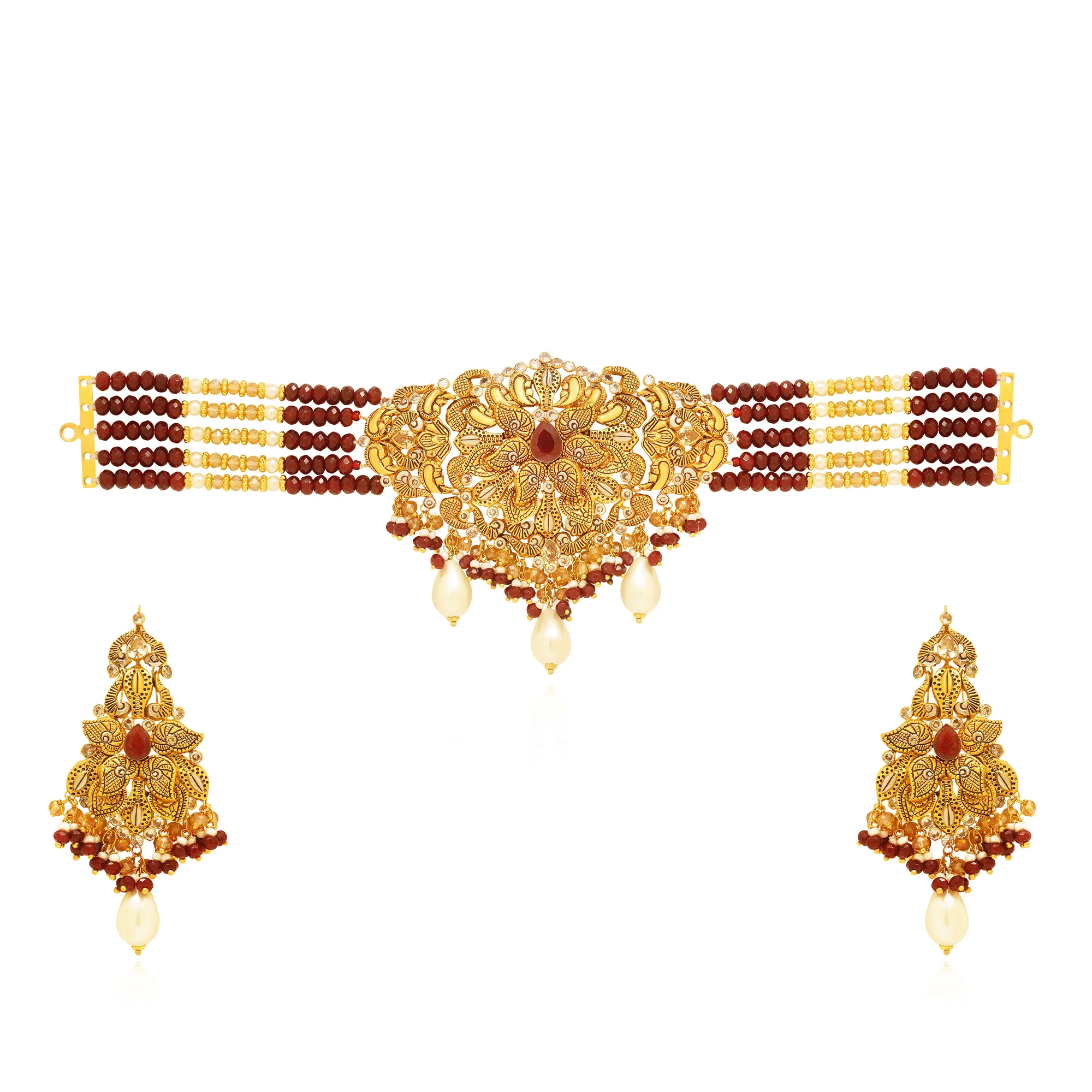 NS01318%201 Choker Necklace in 21K Gold