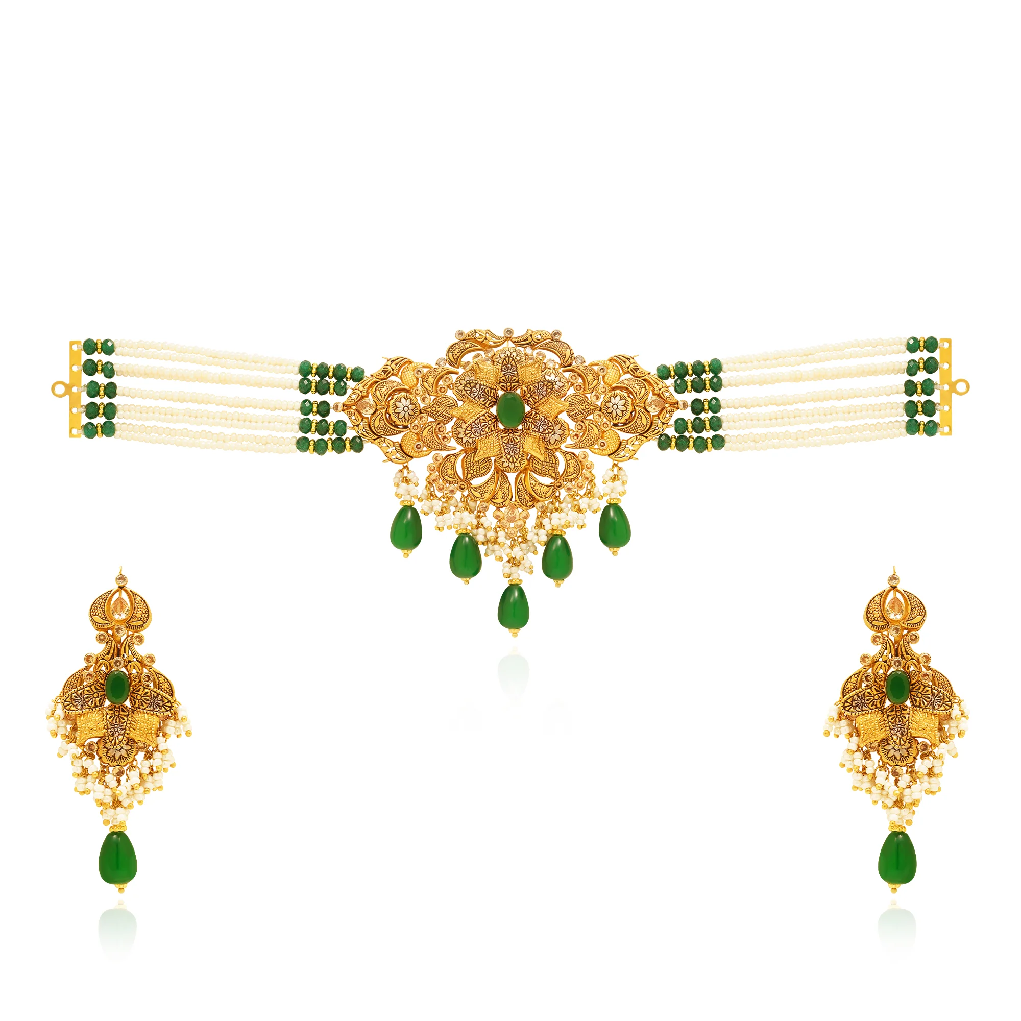 NS01322%201 Choker Necklace in 21K Gold