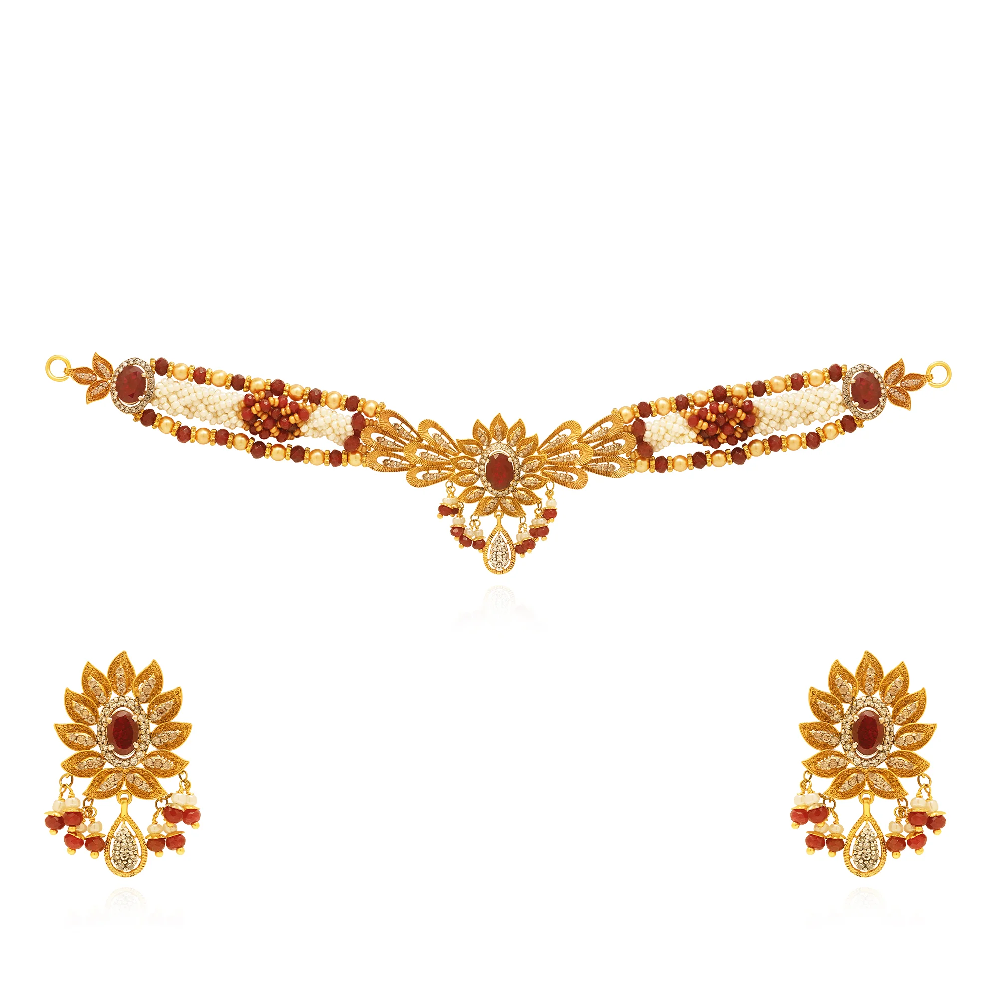 NS01328%201 Choker Necklace in 21K Gold