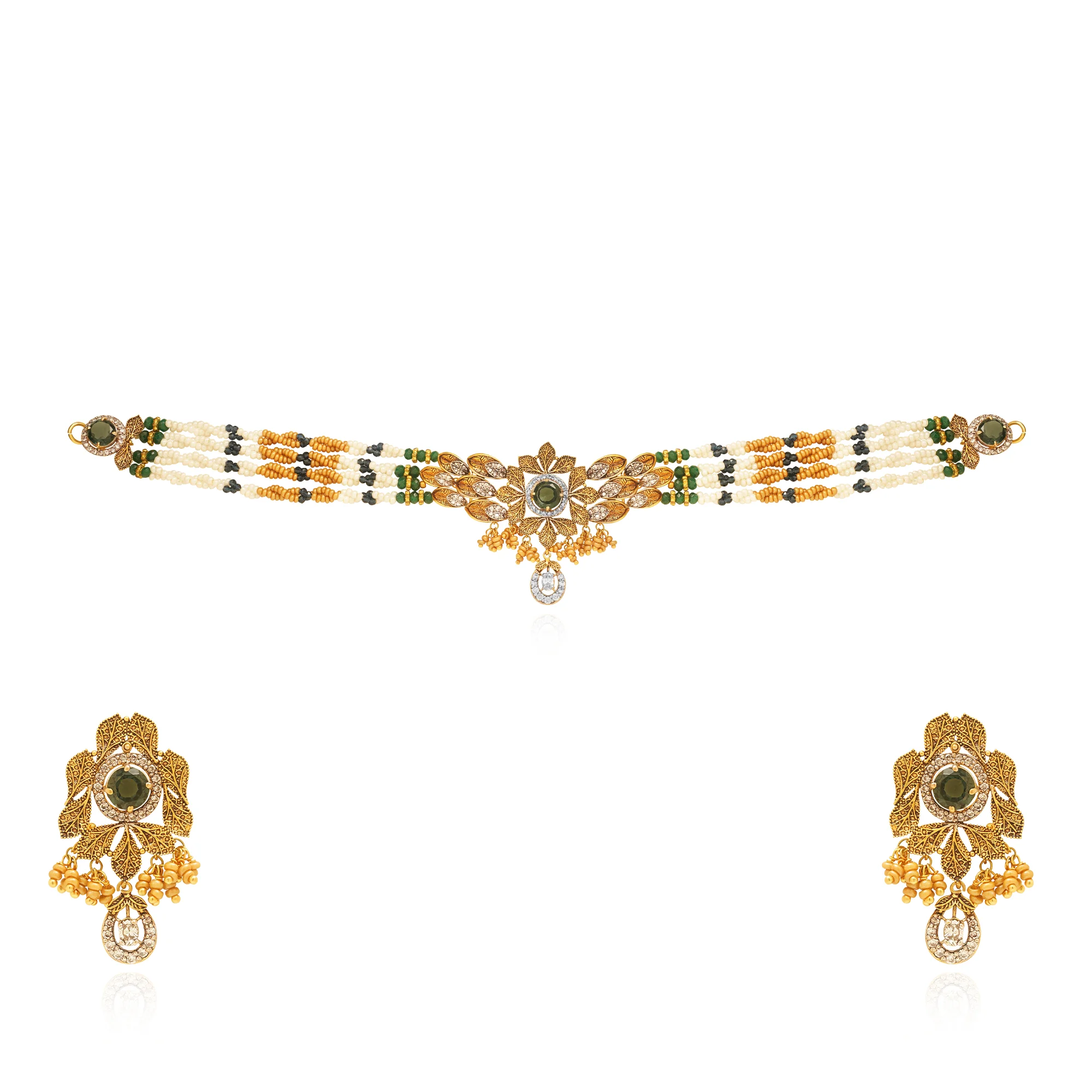 NS01329%201 Choker Necklace in 21K Gold