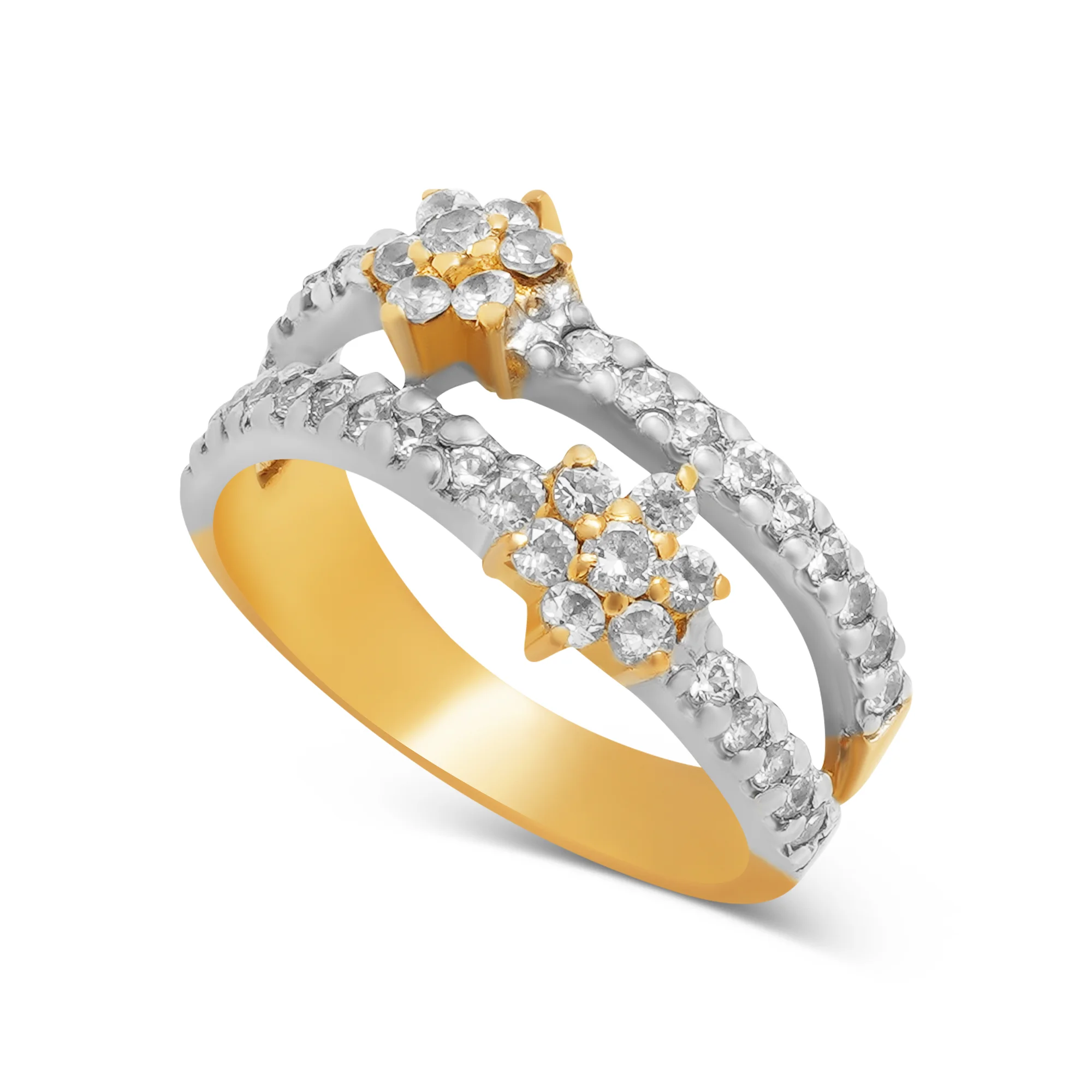 RG02725 Cluster Ring in 21K Gold