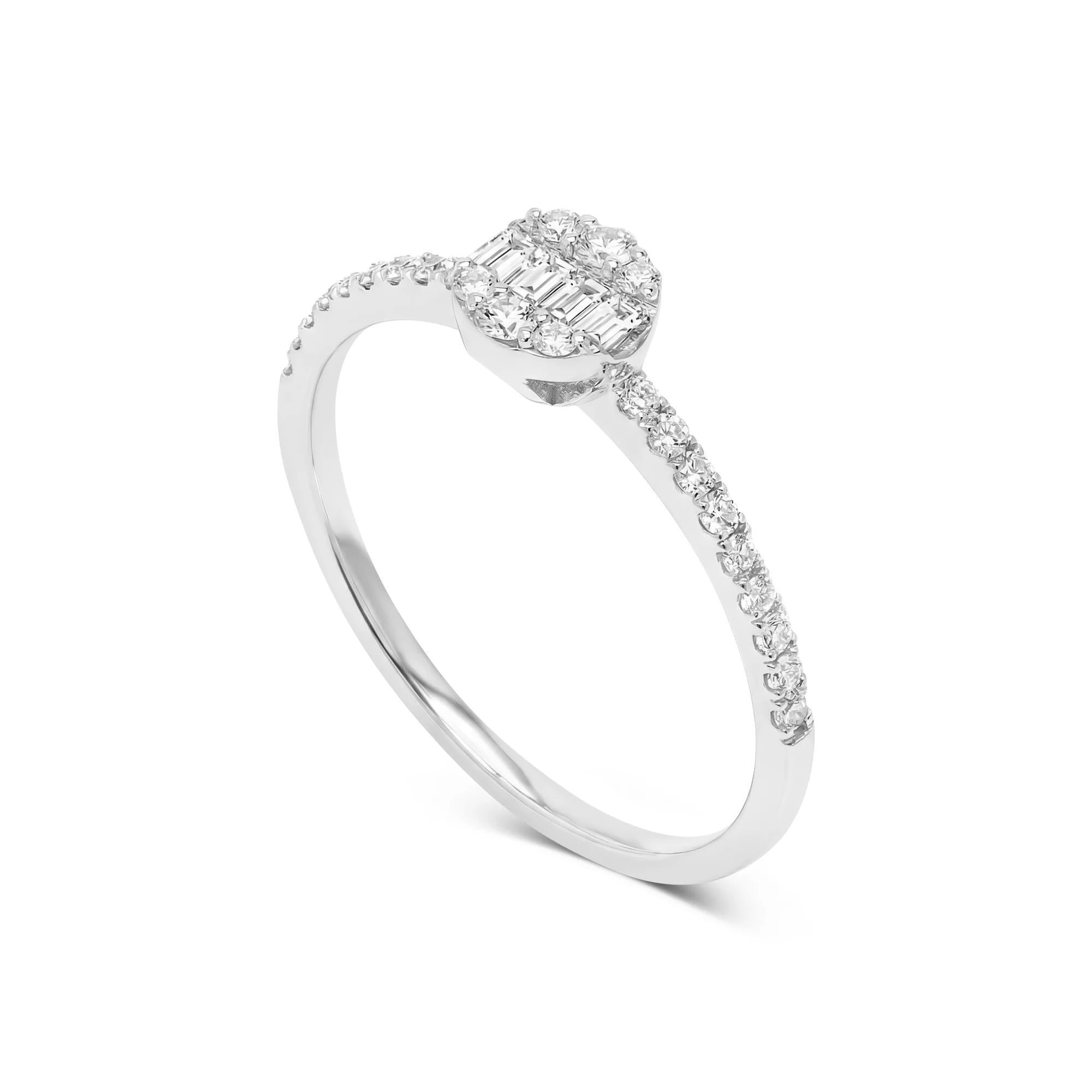 RG04265 Halo Ring in 18K Gold