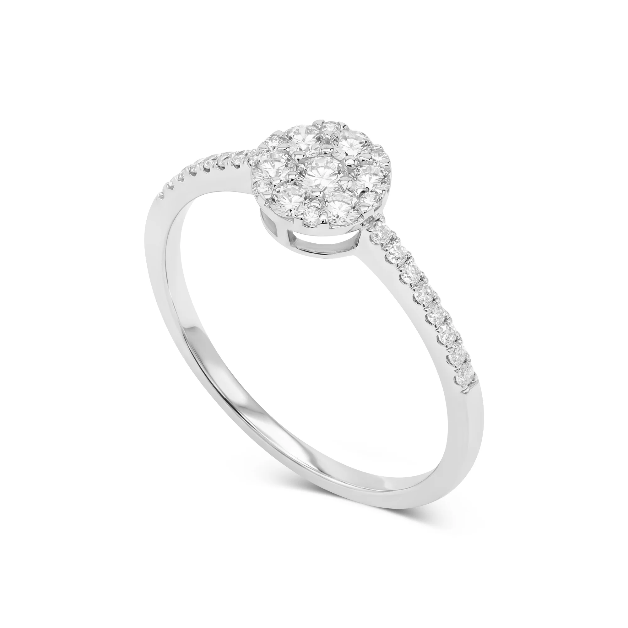 RG04268 Halo Ring in 18K Gold