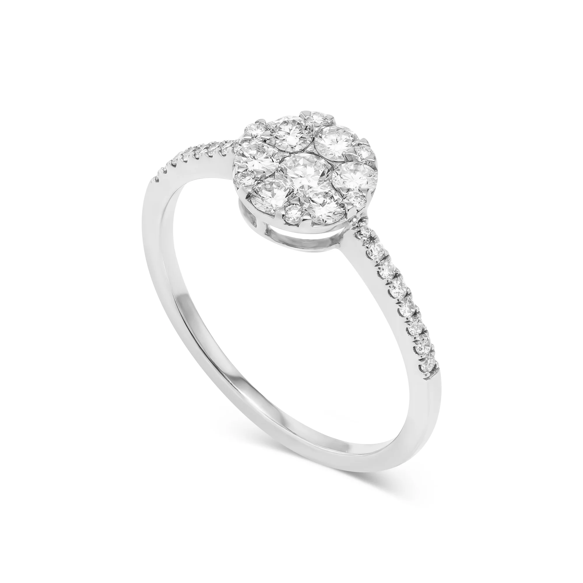 RG04274 Halo Ring in 18K Gold