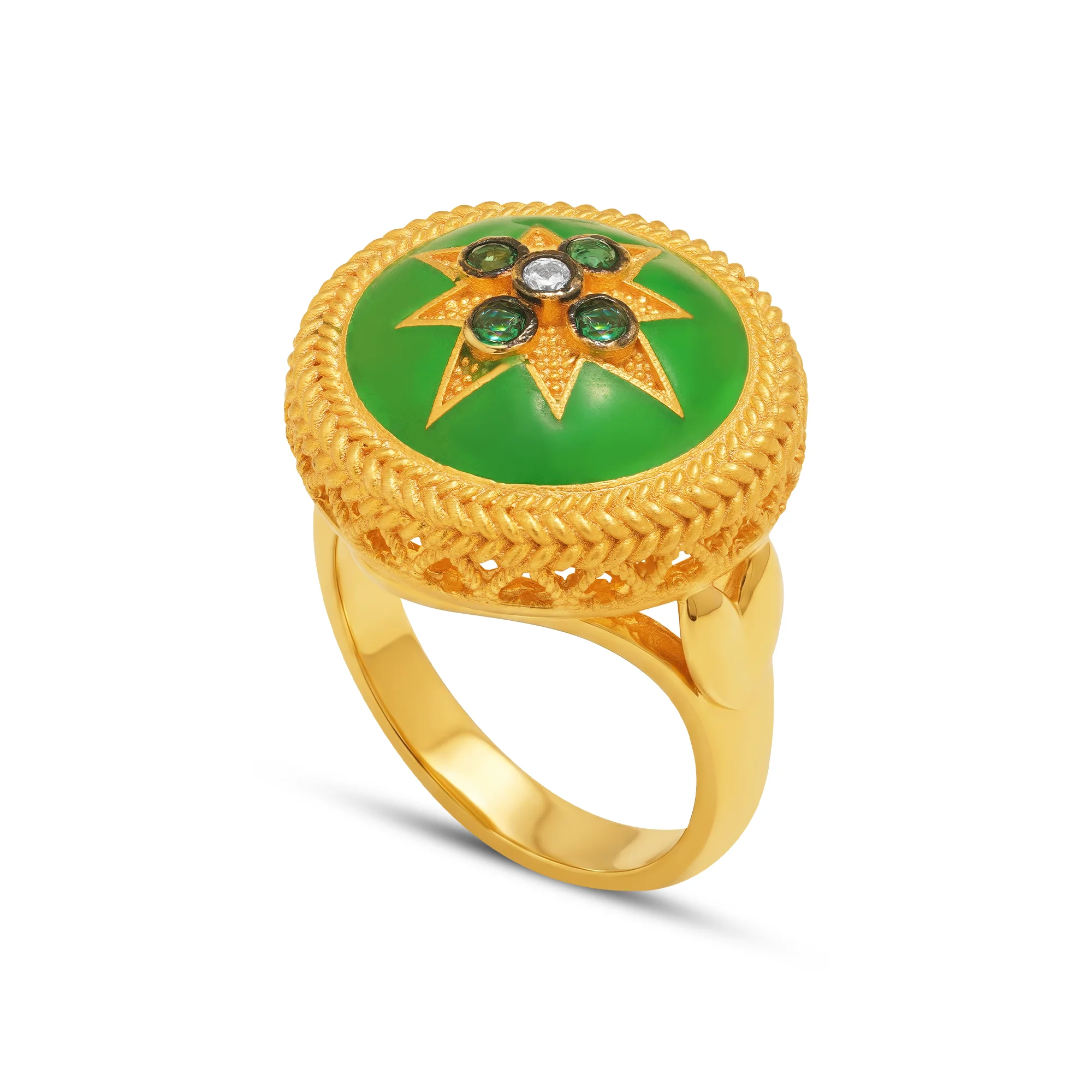 RG04443%201 Cluster Ring in 21K Gold
