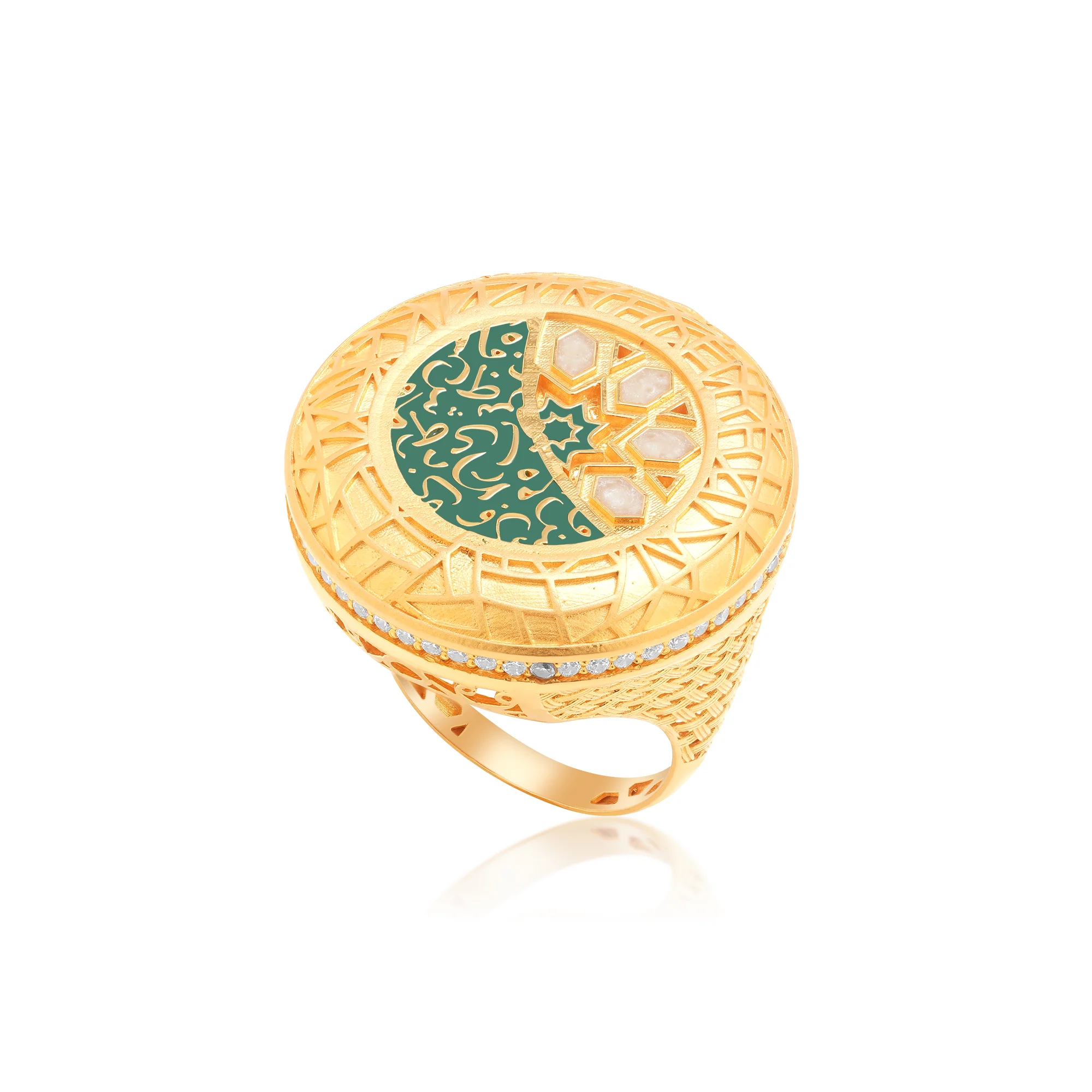 RG04490%201 Cocktail Ring in 21K Gold
