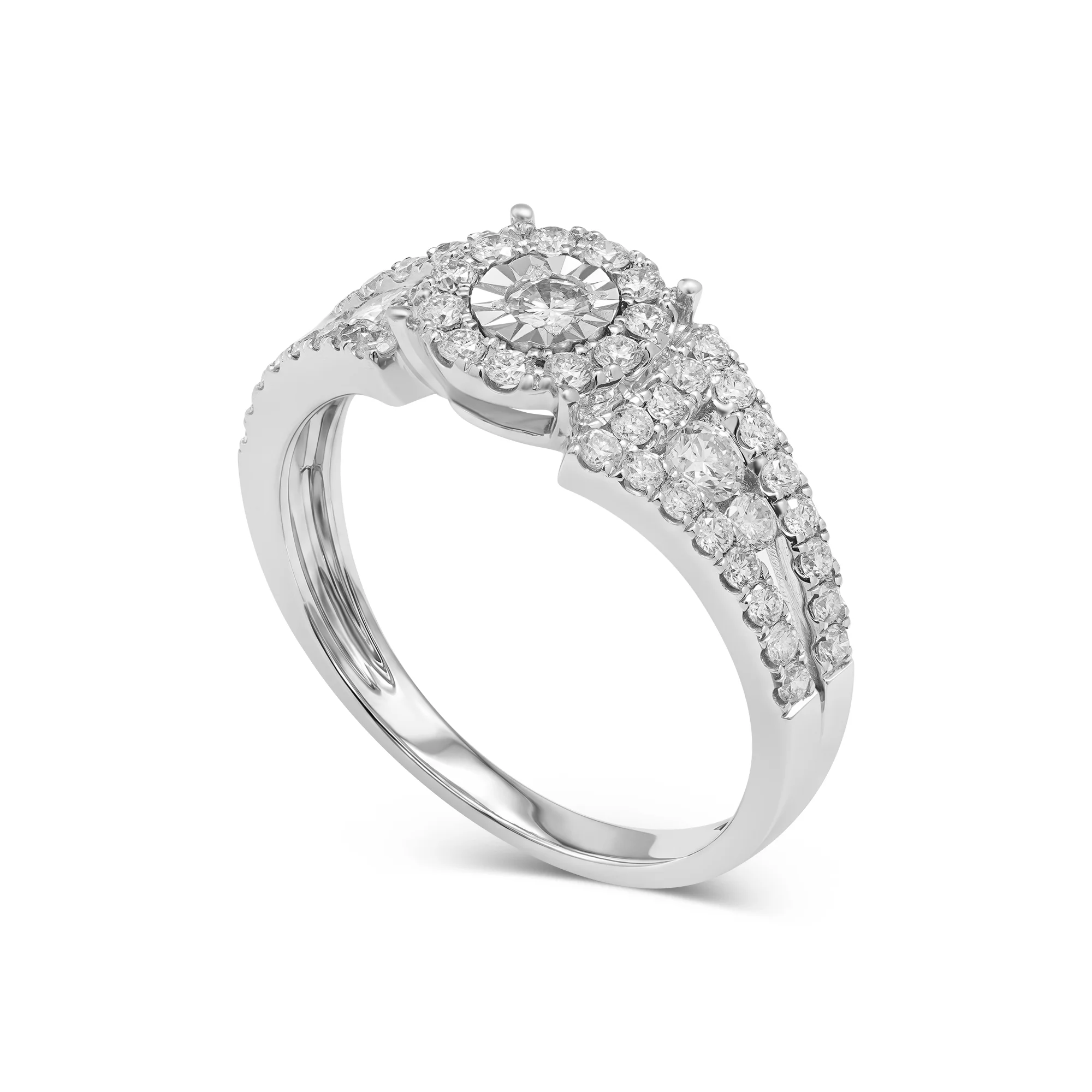 RG04668 1 Cluster Ring in 18K Gold with 0.84 Carat Diamonds