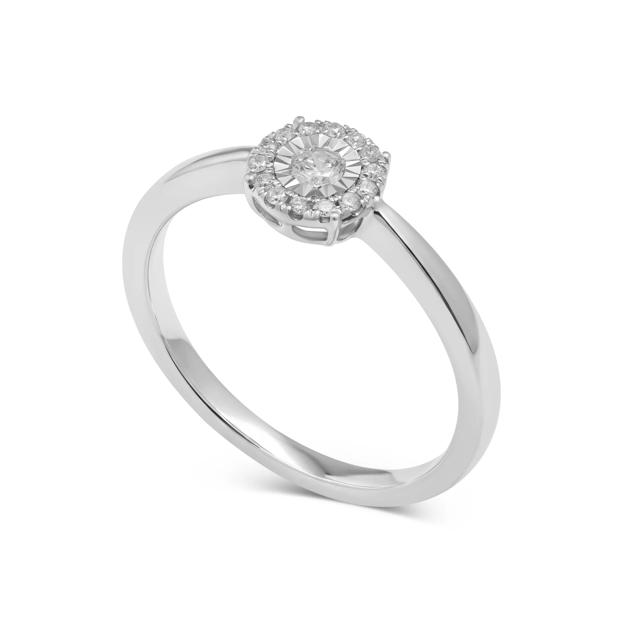 RG04672 1 Cluster Ring in 18K Gold with 0.15 Carat Diamonds