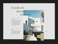 Architecture bureau, interior design, portfolio. Сreative template for Figma
