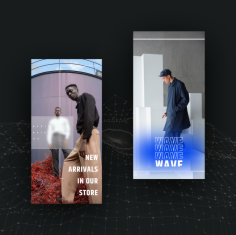 Minimalistic stories template for e-commerce or fashion projects.