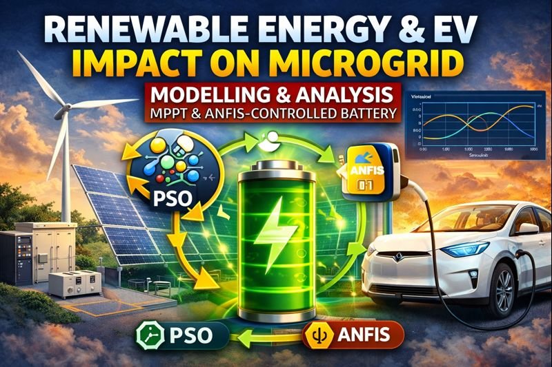 Graphical abstract: Modelling and Analysis of Renewable Energy Integration and Electric Vehicle Impact on Microgrid Performance: The PSO-Based MPPT and ANFIS-Controlled Battery Approach