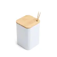 The LuxeNordic Wooden Lid Toothpick Dispenser