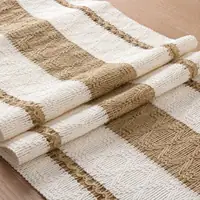 Bohemian Beige Macrame Table Runner with Fringe Tassels for Dining & Home Decor
