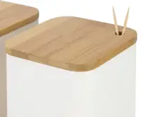 The LuxeNordic Wooden Lid Toothpick Dispenser