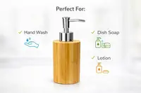 Round Bamboo Soap & Lotion Dispenser