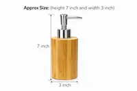 Round Bamboo Soap & Lotion Dispenser