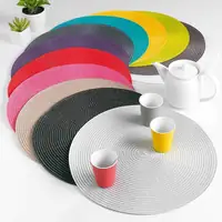 Round Grey Braided Placemat