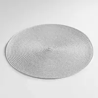Round Grey Braided Placemat