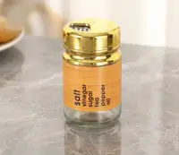 Spice Jar & Shaker Gold Wood-Grain