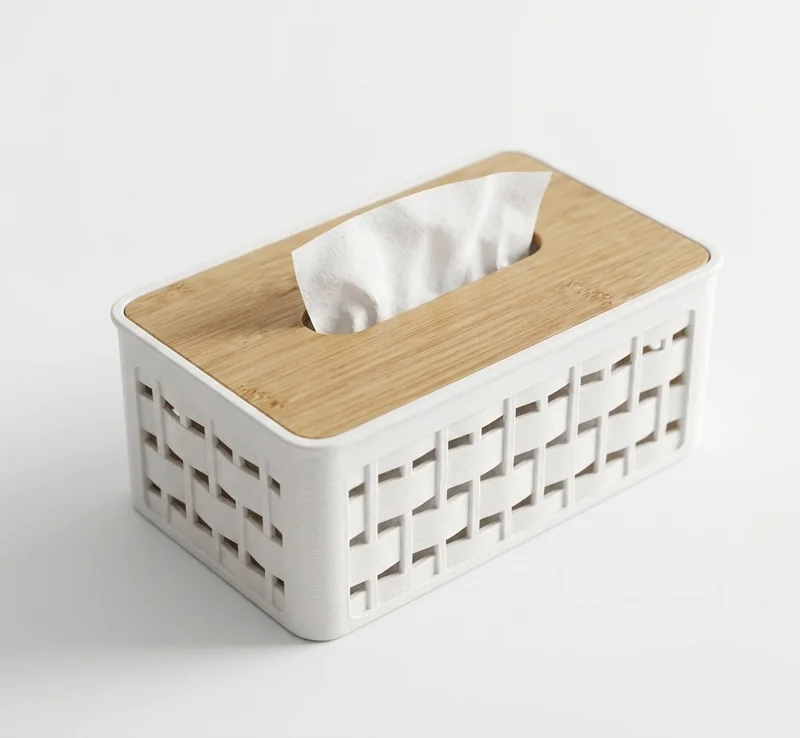 Bamboo Lid Tissue Box