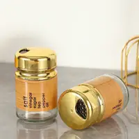 Spice Jar & Shaker Gold Wood-Grain