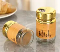 Spice Jar & Shaker Gold Wood-Grain